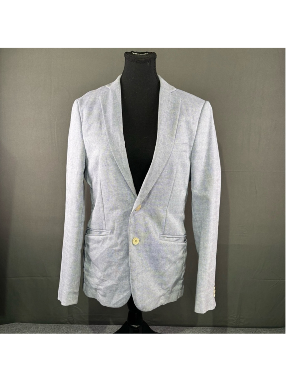 Scotch & Soda Blazer 46S Cotton Sport Coat Tailored European Summer Blue Casual